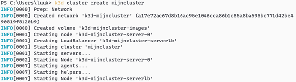 Create cluster